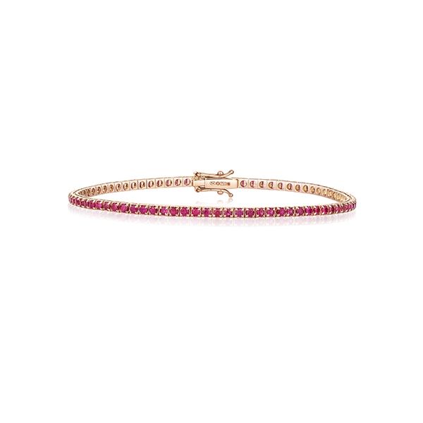 The Arcadia Lite: Natural Ruby and Diamond Tennis Bracelet