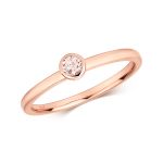 Petite Morganite Solitaire Ring in Rose Gold