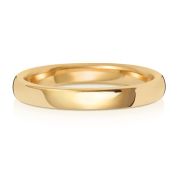 2mm Wedding Ring Soft Court Shape, 9k Gold, Heavy