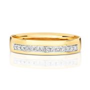 4mm Grain Set Diamond Wedding Ring 0.16ct. in 9k Gold