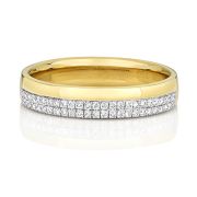 4mm Pave Set Diamond Wedding Ring 0.20ct. in 9k Gold