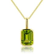 Mark Milton Peridot Drop Pendant Necklace, 9k Gold