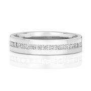 Diamond Channel Set Half Eternity Wedding Ring 0.27ct, 9k White Gold