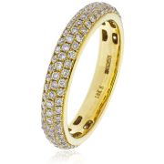 Diamond Pave Full Eternity Ring 1.00ct, 18k Gold