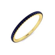 Petite Blue Sapphire Full Eternity Ring, 18k Gold, 1.5mm