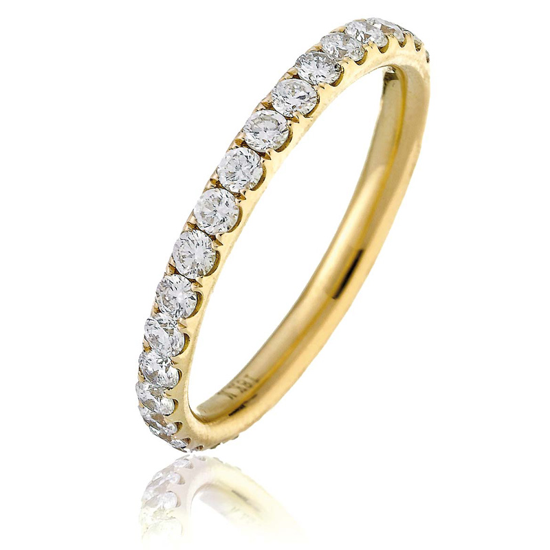 Diamond Full Eternity Ring 1.00ct, 18k Gold