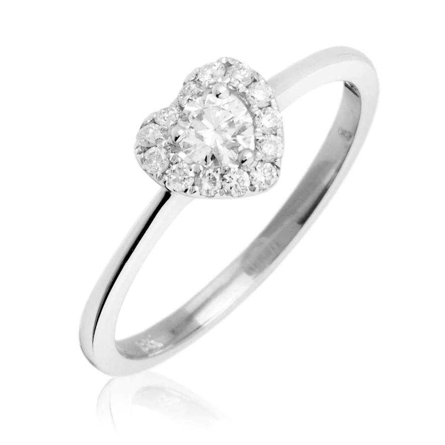 Small heart clearance shaped diamond ring